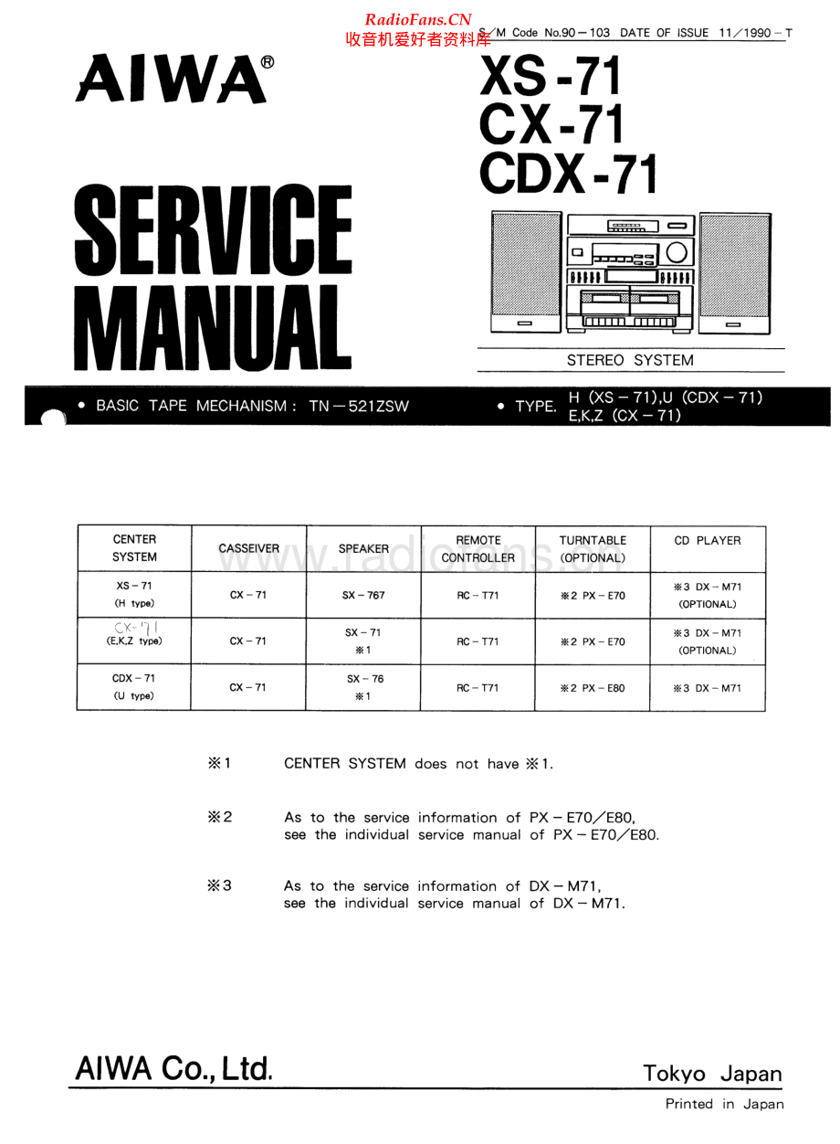 Aiwa-CX71-cs-sm维修电路原理图.pdf_第1页