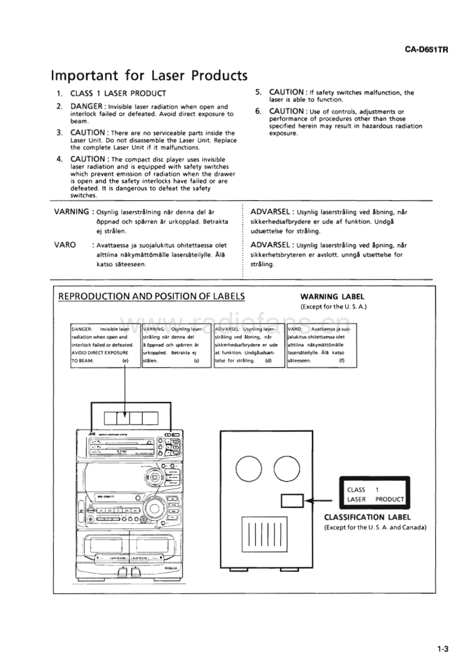 JVC-CAD651TR-cs-sm 维修电路原理图.pdf_第3页