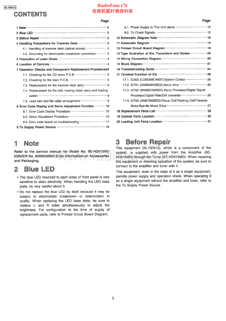 Technics-SLHD515-cd-sm 维修电路原理图.pdf_第2页