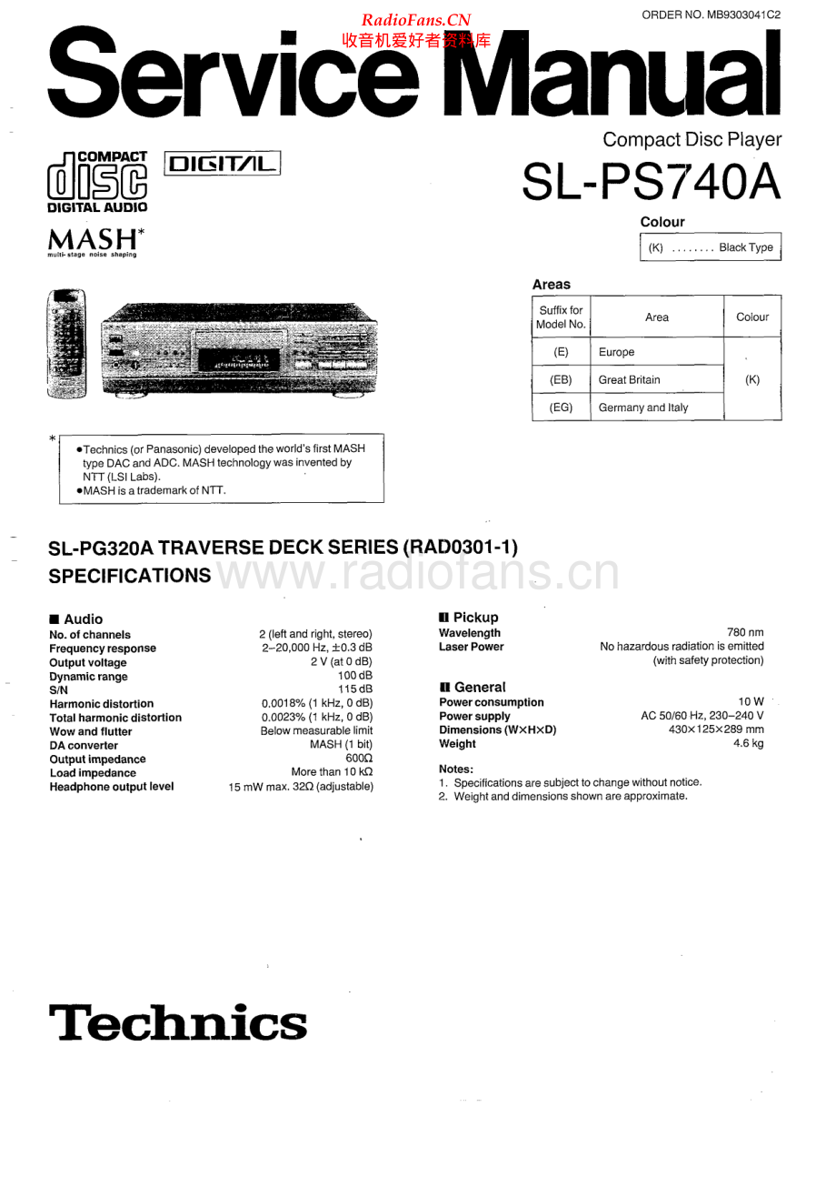 Technics-SLPS740A-cd-sm(1) 维修电路原理图.pdf_第1页