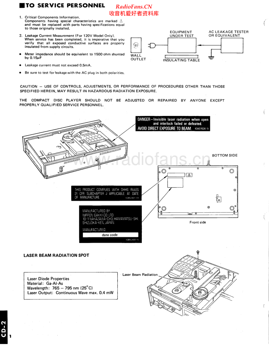 Yamaha-CD2-cd-sm 维修电路原理图.pdf_第2页