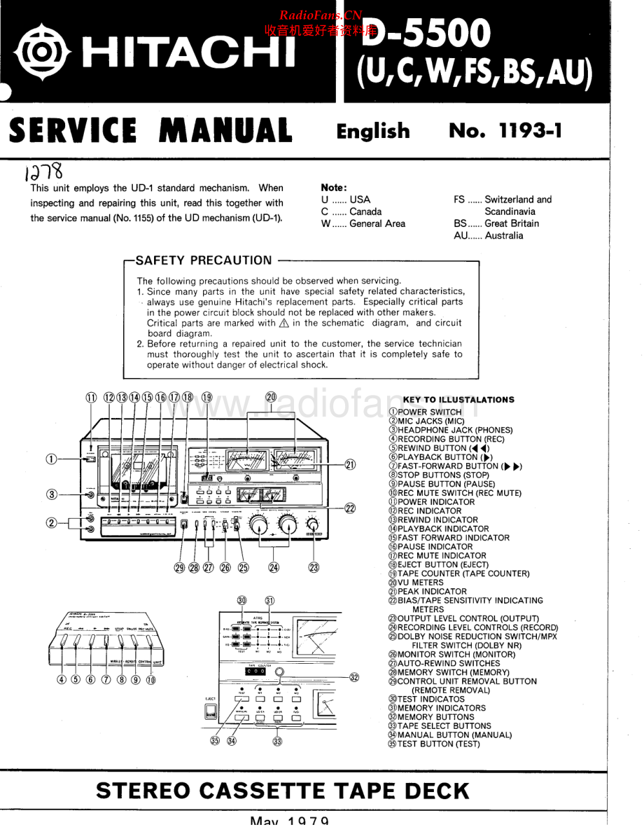 Hitachi-D5500-tape-sm 维修电路原理图.pdf_第1页