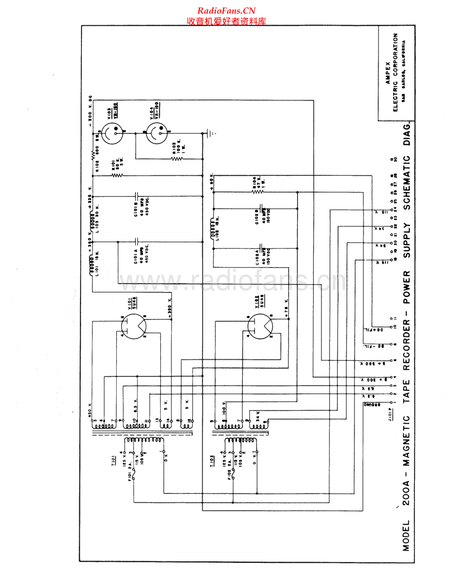 Ampex-200A-tape-sch维修电路原理图.pdf_第2页