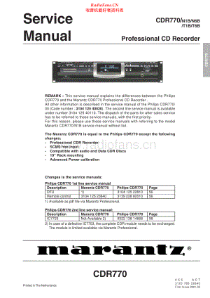 Marantz-CDR770-cd-sm 维修电路原理图.pdf