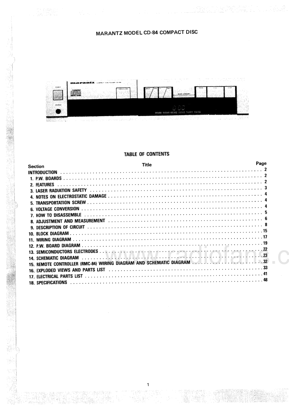 Marantz-CD84-cd-sm 维修电路原理图.pdf_第3页