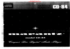 Marantz-CD84-cd-sm 维修电路原理图.pdf