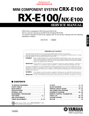 Yamaha-CRXE100-cs-sm 维修电路原理图.pdf