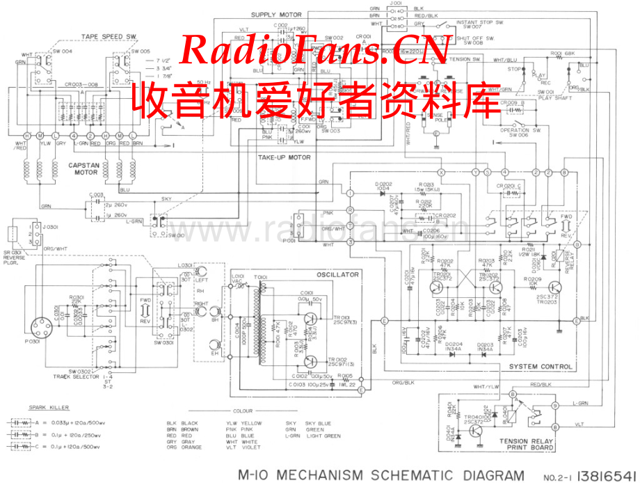 Akai-M10-tape-sch维修电路原理图.pdf_第1页