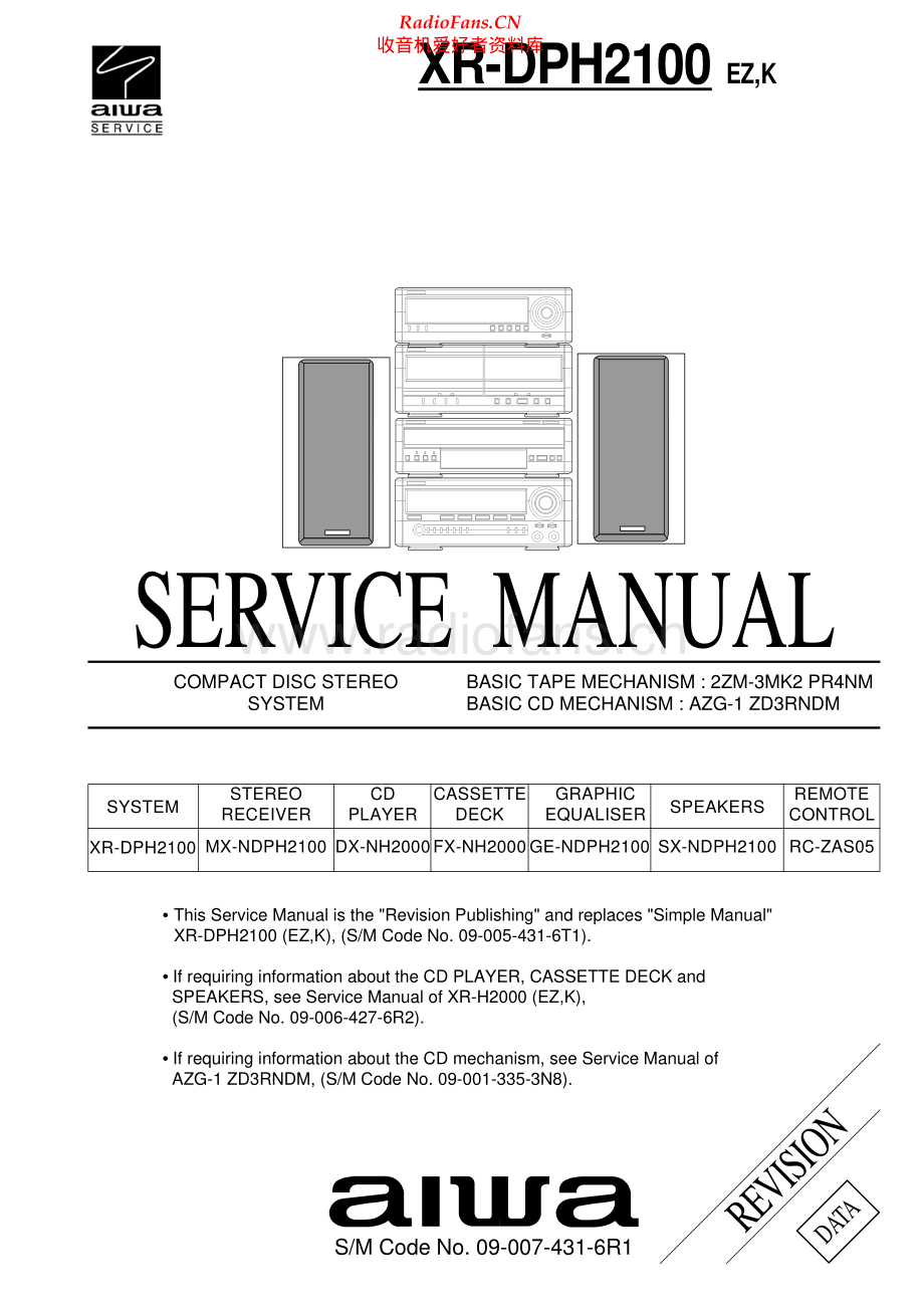 Aiwa-XRDPH2100-cs-sm维修电路原理图.pdf_第1页