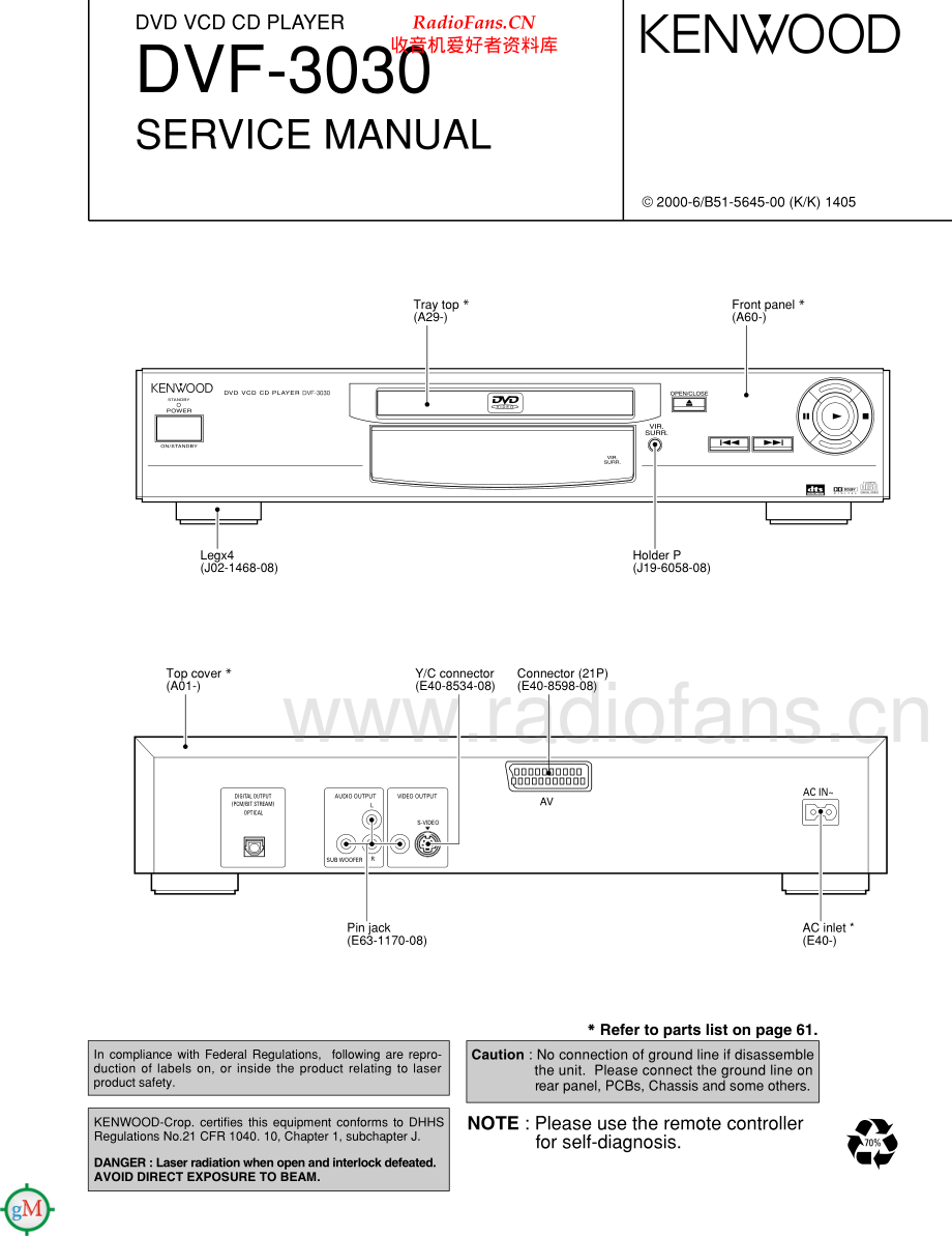 Kenwood-DVF3030-cd-sm 维修电路原理图.pdf_第1页