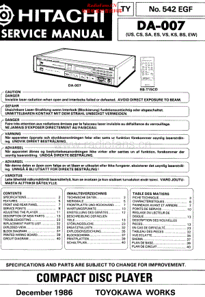 Hitachi-DA007-cd-sm 维修电路原理图.pdf