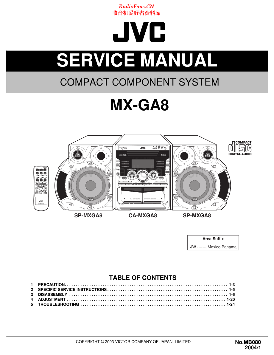 JVC-MXGA8-cs-sm 维修电路原理图.pdf_第1页