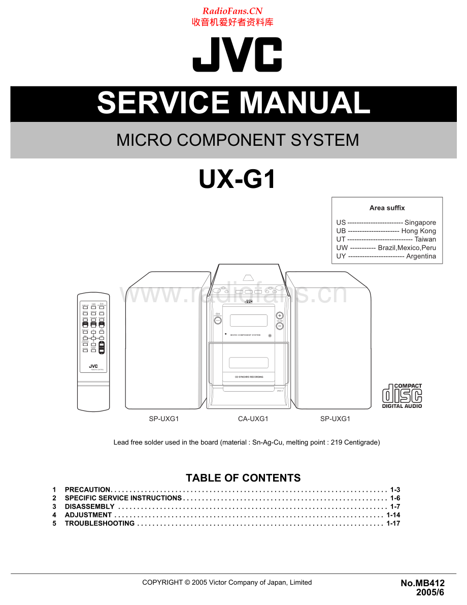 JVC-UXG1-cs-sm 维修电路原理图.pdf_第1页