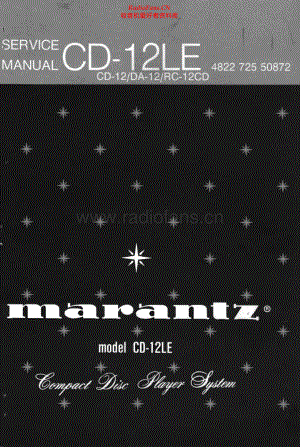 Marantz-CD12LE-cd-sm 维修电路原理图.pdf