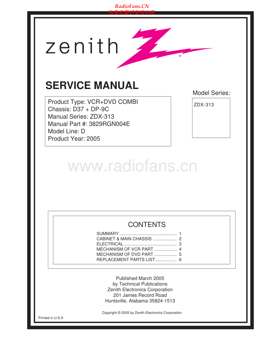 Zenith-ZDX313-dvd-sm 维修电路原理图.pdf_第1页