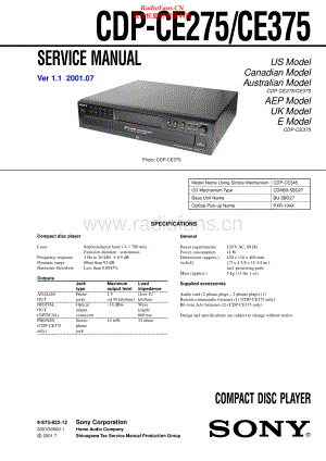 Sony-CDPCE375-cd-sm 维修电路原理图.pdf
