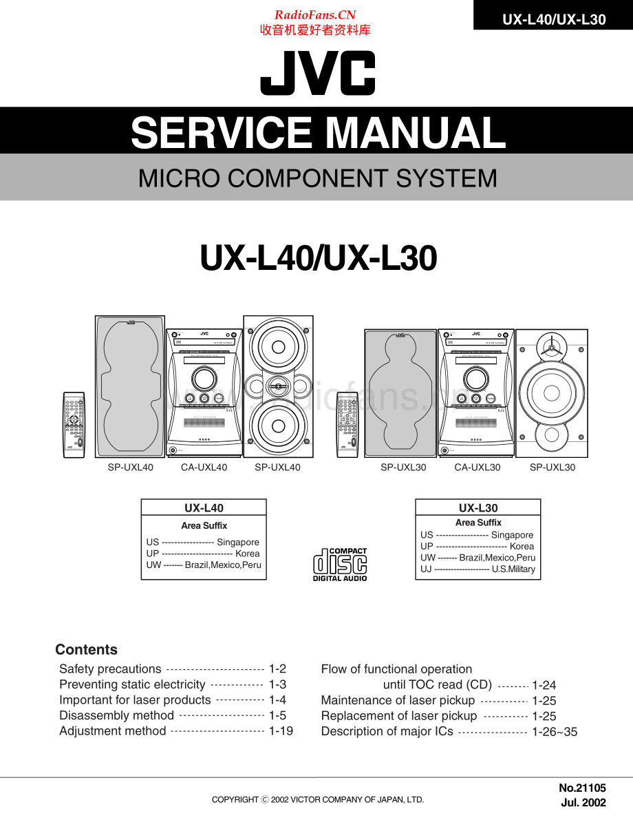 JVC-UXL30-cs-sm 维修电路原理图.pdf_第1页