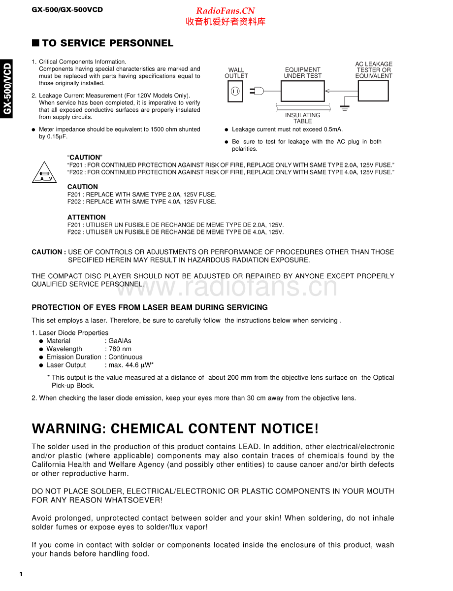 Yamaha-GX500-cs-sm 维修电路原理图.pdf_第2页