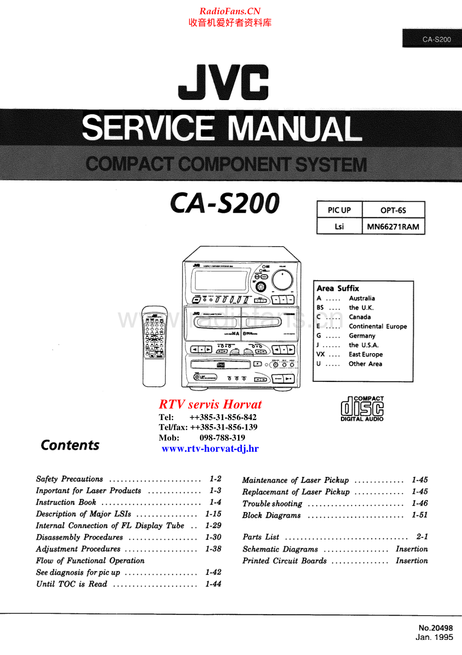 JVC-CAS200-cs-sm 维修电路原理图.pdf_第1页