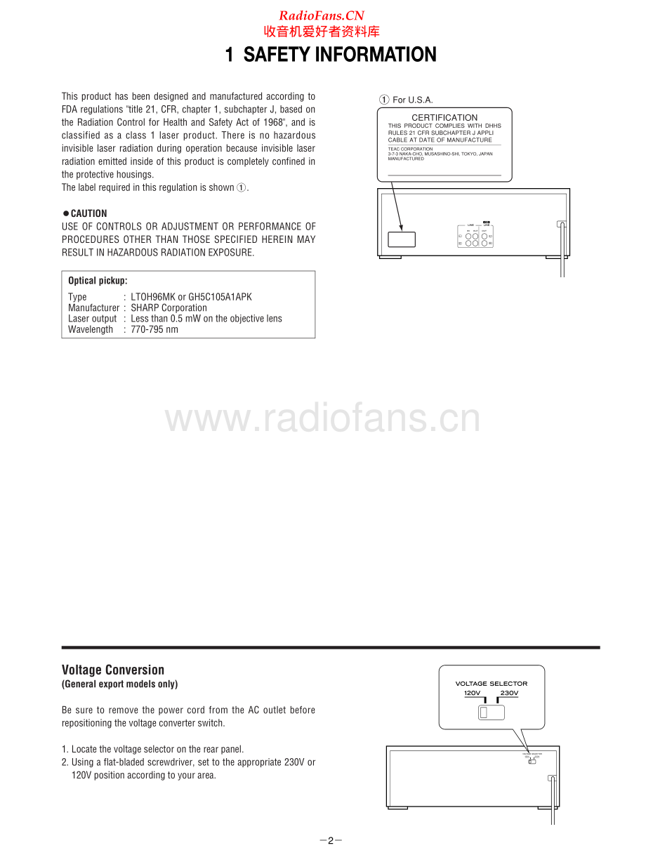 Teac-AD600-cdtape-sm 维修电路原理图.pdf_第2页