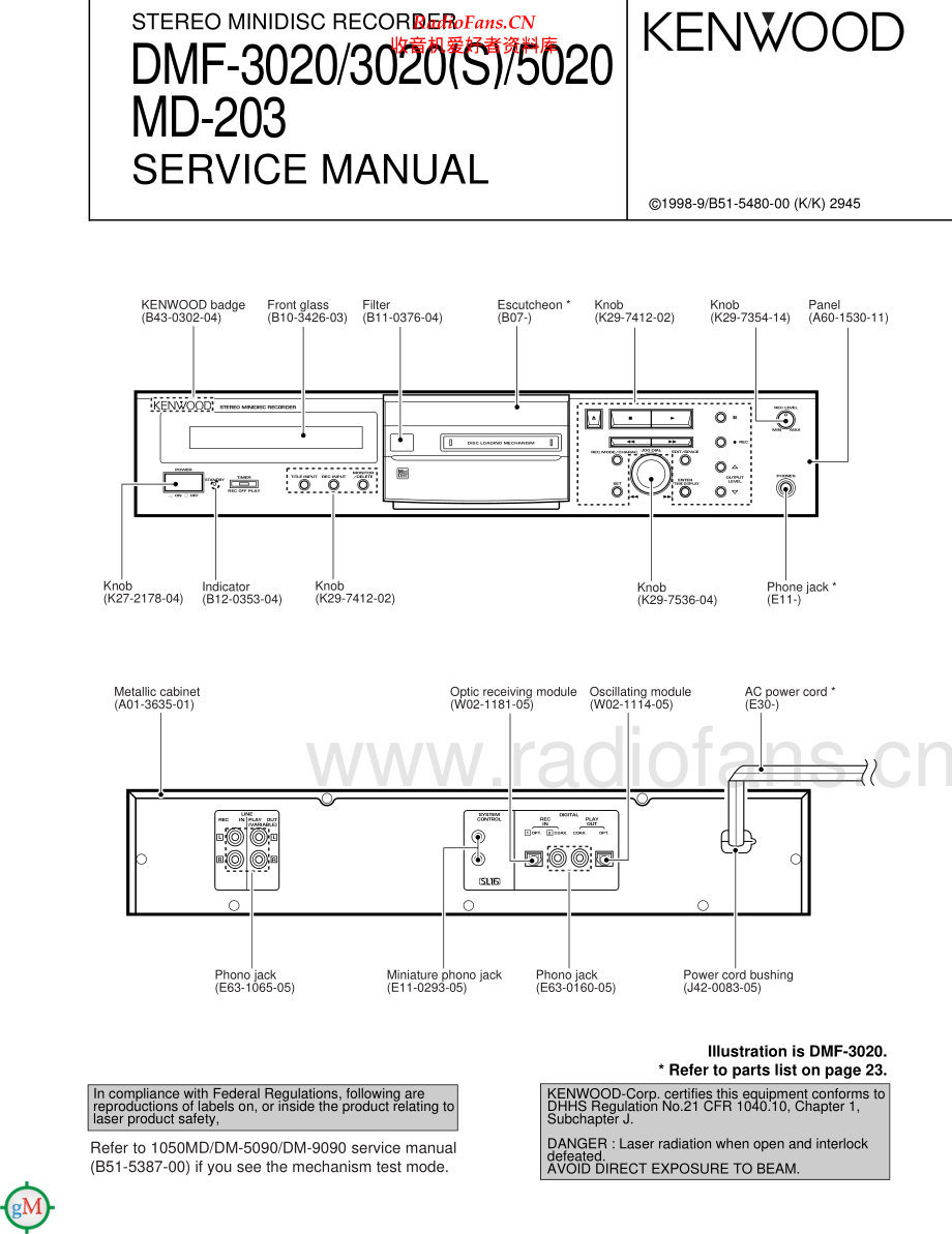 Kenwood-MD203-md-sm 维修电路原理图.pdf_第1页