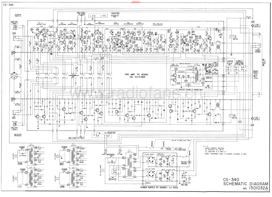 Akai-CS34D-tape-sch维修电路原理图.pdf_第1页