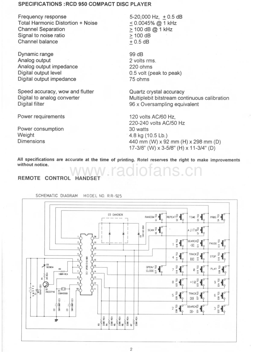 Rotel-RCD950-cd-sm 维修电路原理图.pdf_第3页