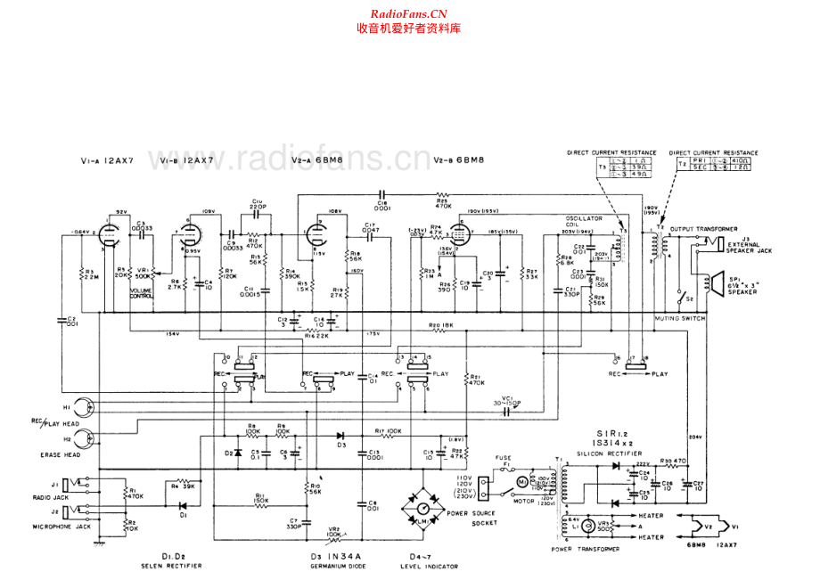 Hitachi-TRA500-tape-sch 维修电路原理图.pdf_第1页