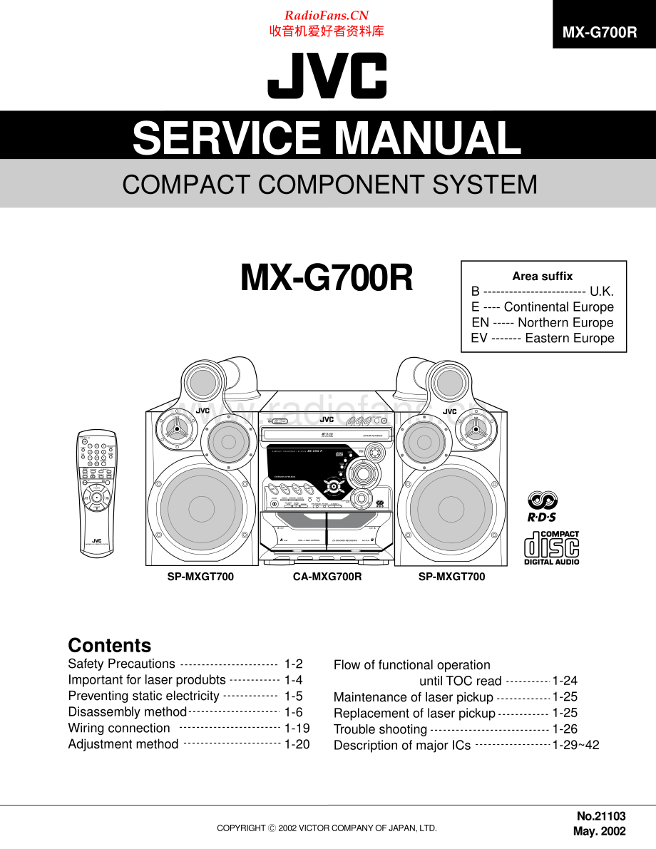 JVC-MXG700R-cs-sm 维修电路原理图.pdf_第1页