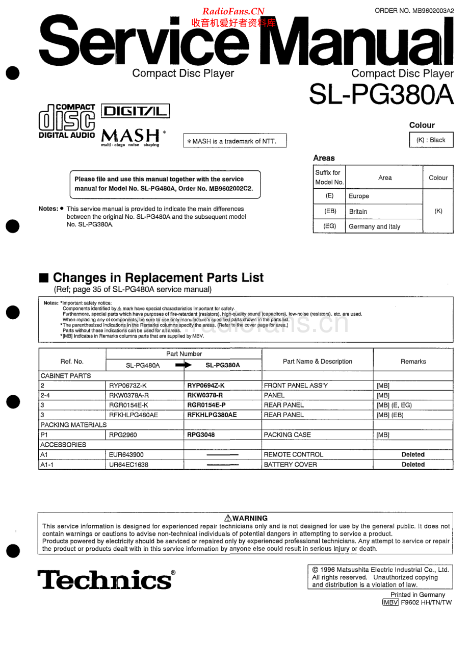 Technics-SLPG380A-cd-sup1(1) 维修电路原理图.pdf_第1页