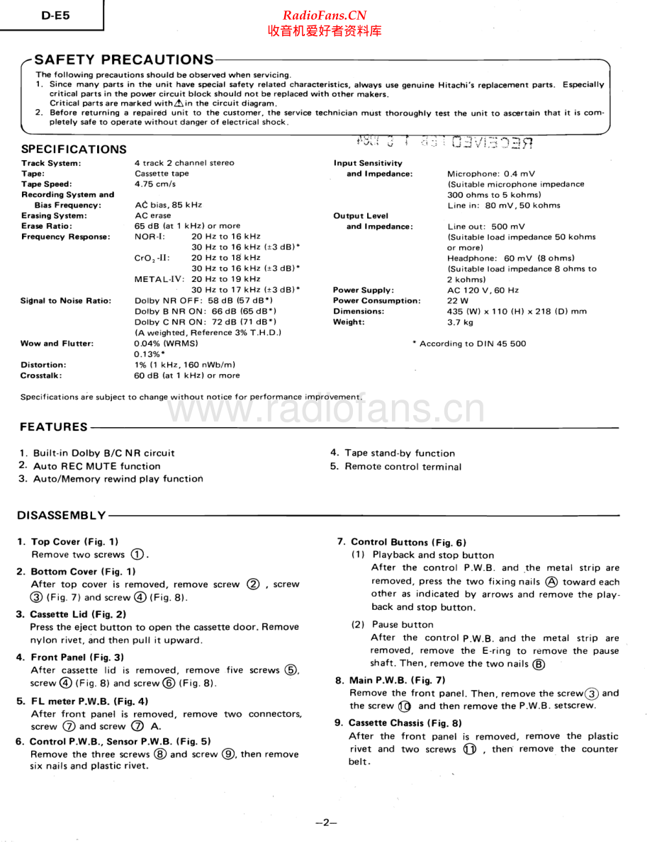 Hitachi-DE5-tape-sm 维修电路原理图.pdf_第2页