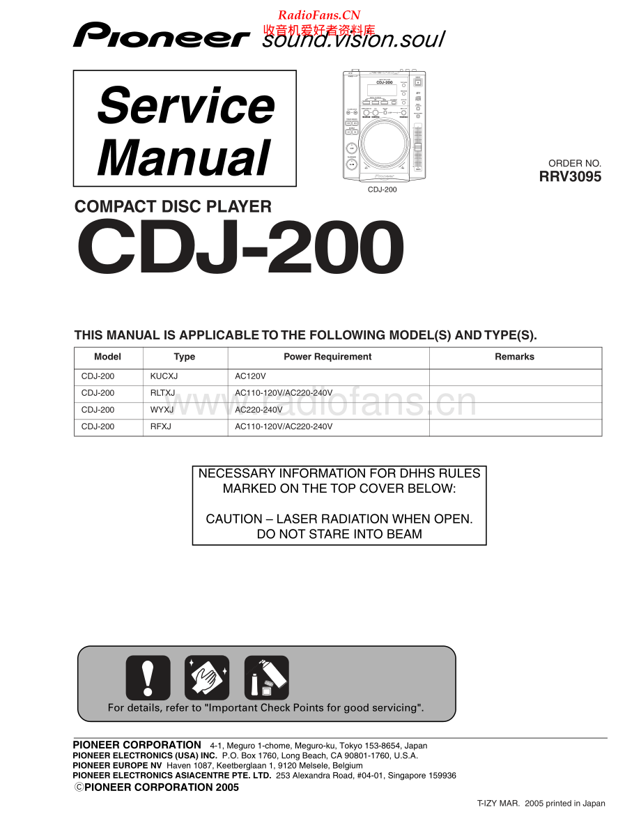 Pioneer-CDJ200-cd-sm 维修电路原理图.pdf_第1页
