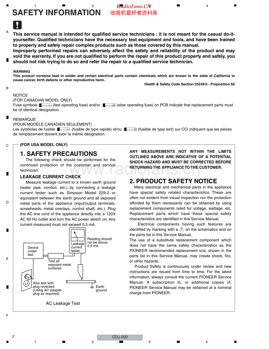 Pioneer-CDJ200-cd-sm 维修电路原理图.pdf_第2页