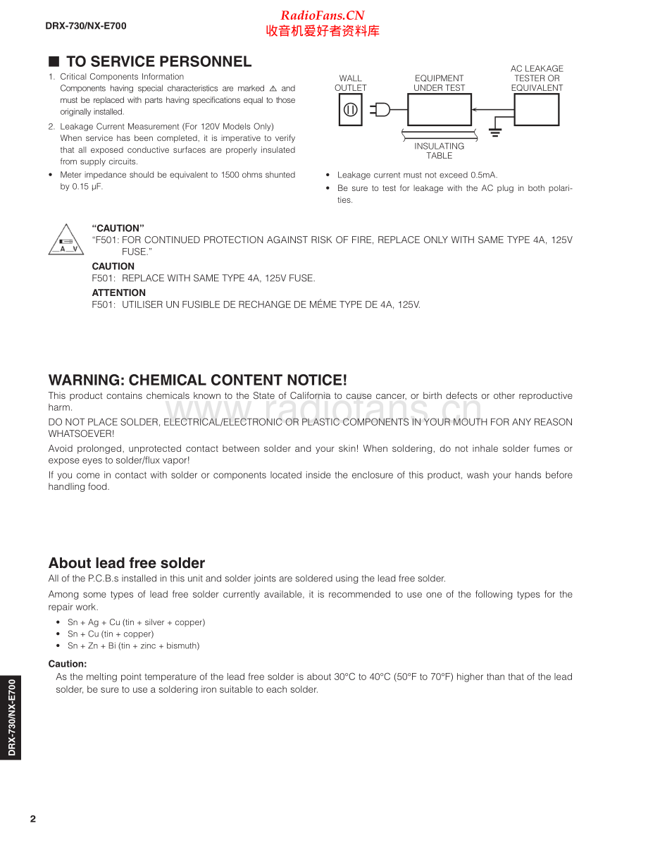 Yamaha-DRX730-cs-sm 维修电路原理图.pdf_第2页