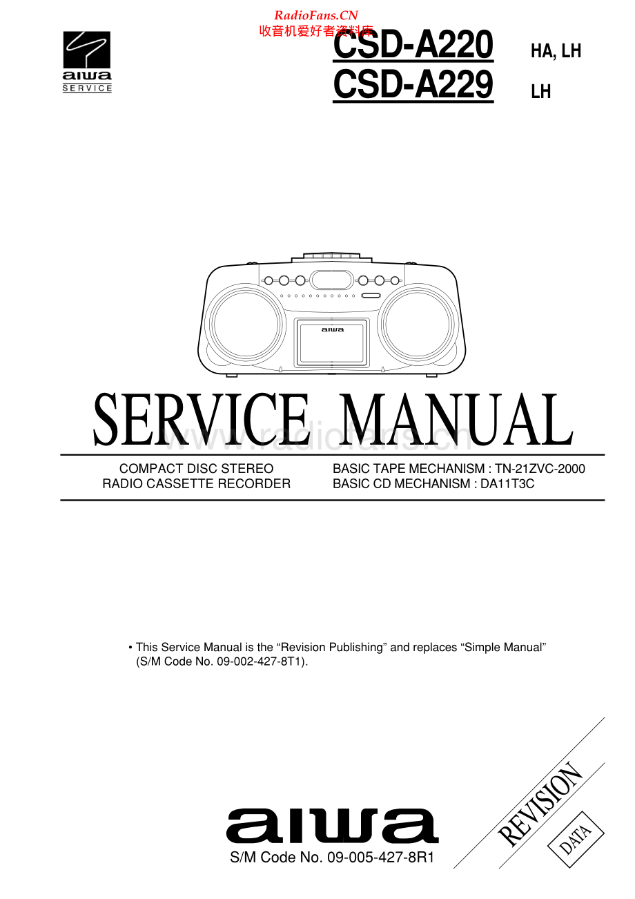 Aiwa-CSDA229-pr-sm维修电路原理图.pdf_第1页