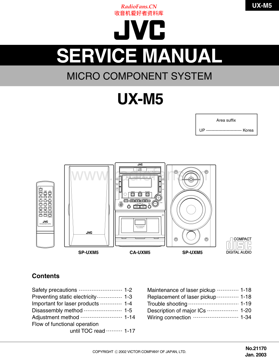 JVC-UXM5-cs-sm 维修电路原理图.pdf_第1页