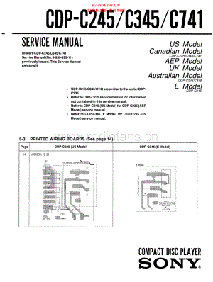 Sony-CDPC245-cd-sm 维修电路原理图.pdf