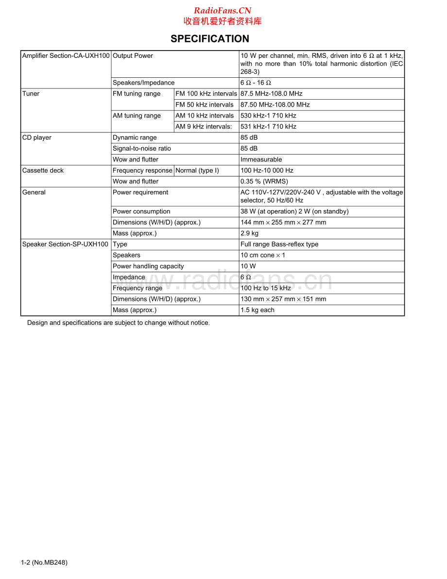 JVC-UXH100-cs-sm 维修电路原理图.pdf_第2页