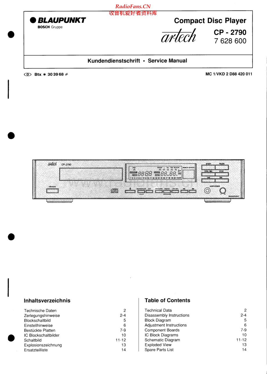 Blaupunkt-CP2790-cd-sm维修电路原理图.pdf_第1页