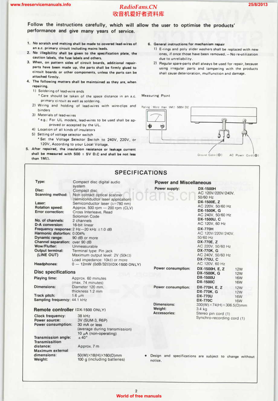 Aiwa-DX770-cd-sm维修电路原理图.pdf_第2页