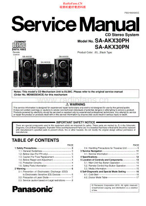 Panasonic-SCAKX30PN-cd-sm 维修电路原理图.pdf