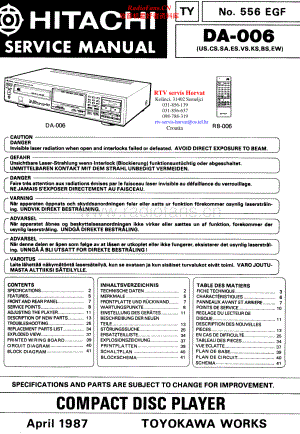Hitachi-DA006-cd-sm 维修电路原理图.pdf