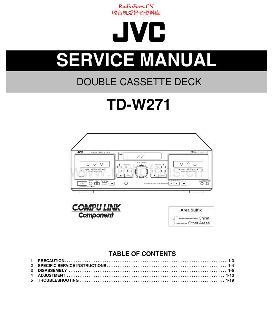 JVC-TDW271-tape-sm 维修电路原理图.pdf_第1页