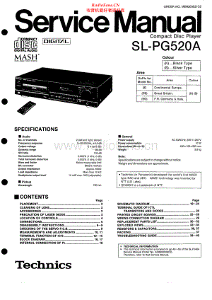 Technics-SLPG520A-cd-sm(1) 维修电路原理图.pdf
