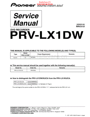 Pioneer-PRVLX1DW-dvd-sm 维修电路原理图.pdf