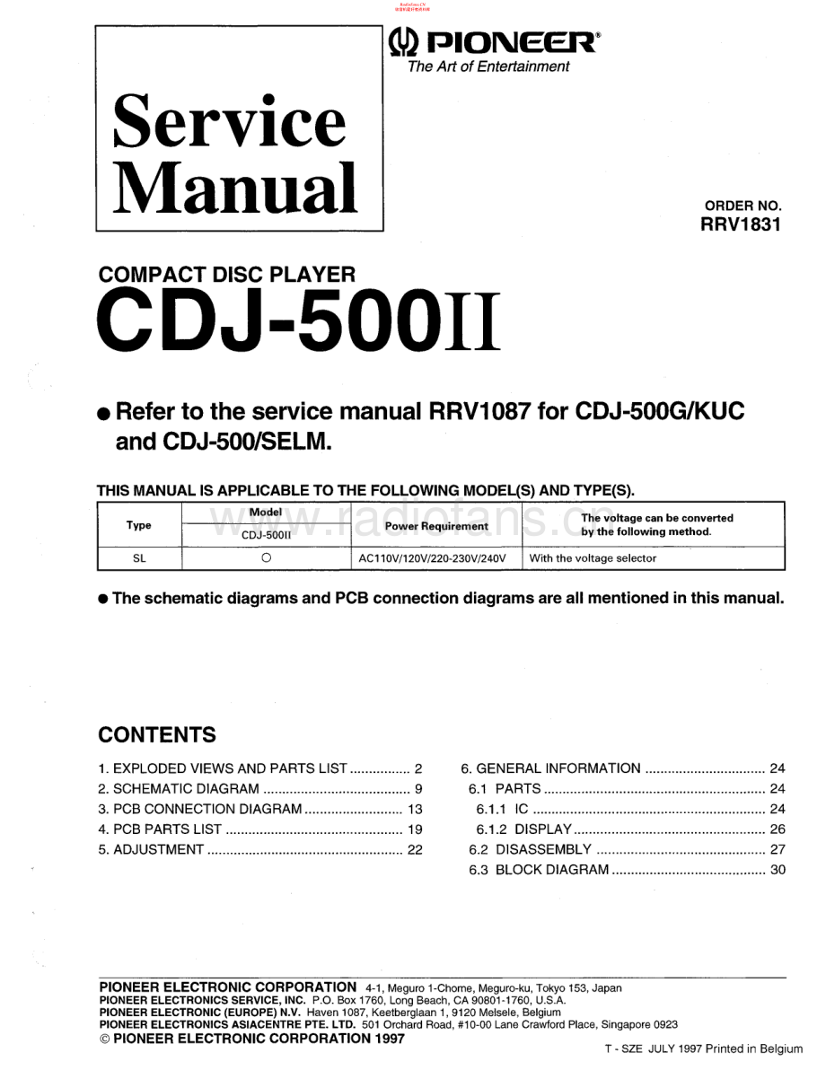 Pioneer-CDJ500II-cd-sm1 维修电路原理图.pdf_第1页