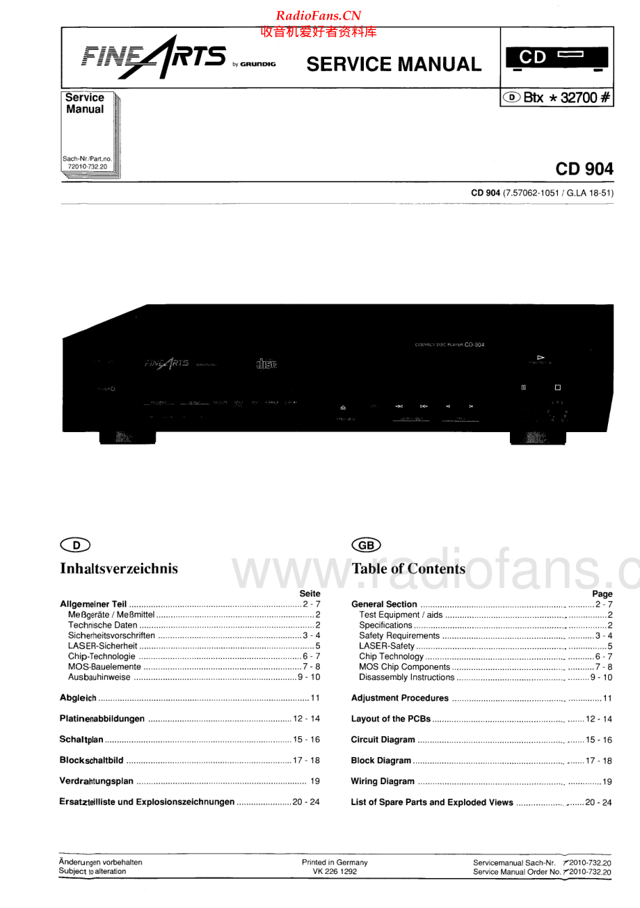 Grundig-CD904-cd-sm维修电路原理图.pdf_第1页