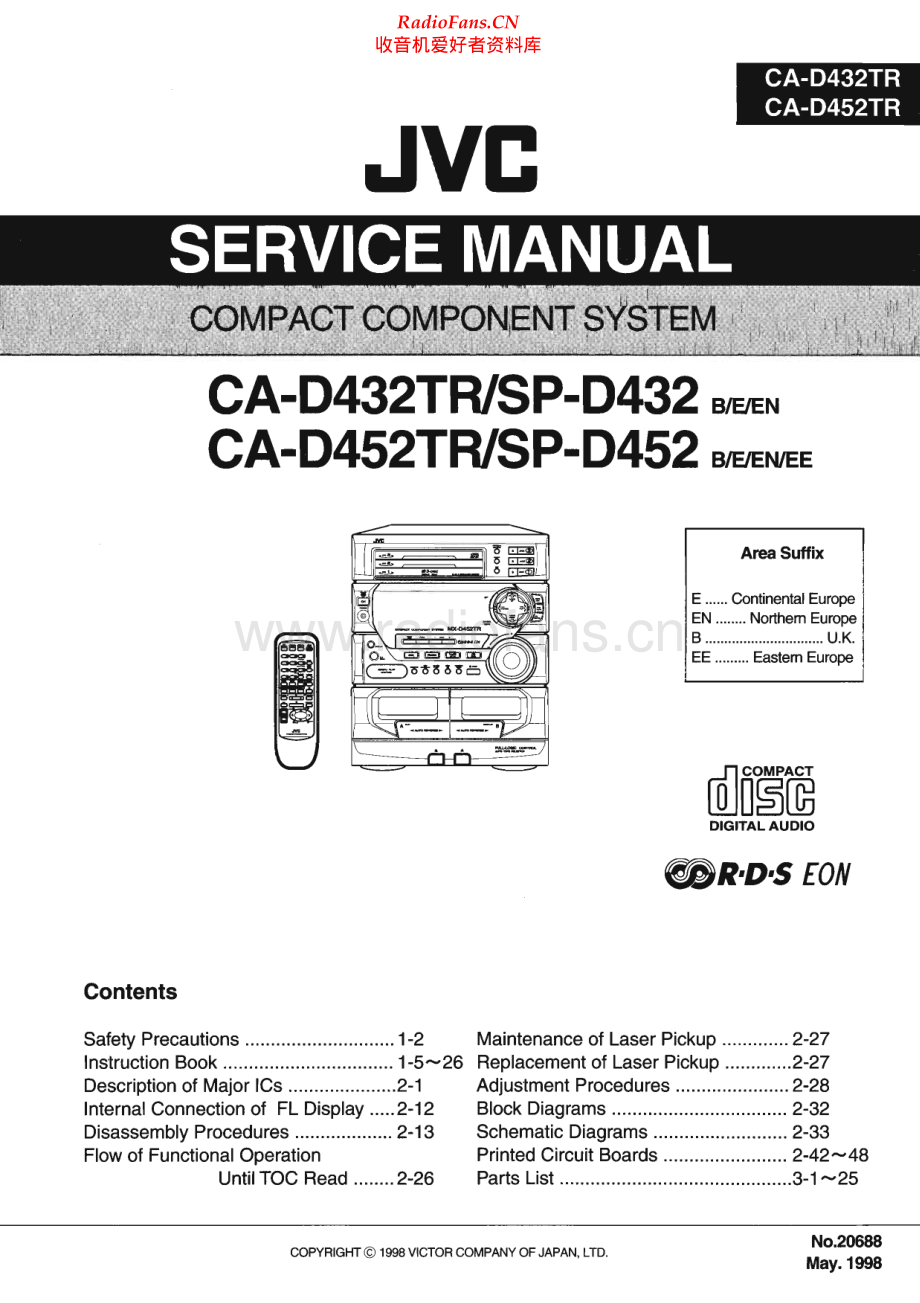 JVC-CAD432TR-cs-sm 维修电路原理图.pdf_第1页