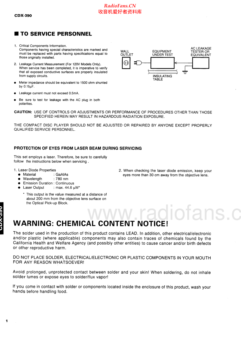 Yamaha-CDX390-cd-sm 维修电路原理图.pdf_第2页