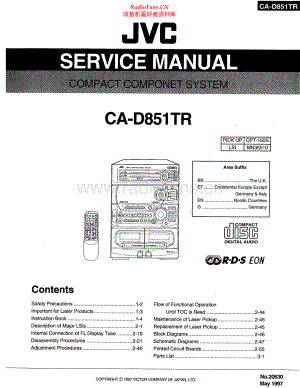 JVC-CAD851TR-cs-sm 维修电路原理图.pdf